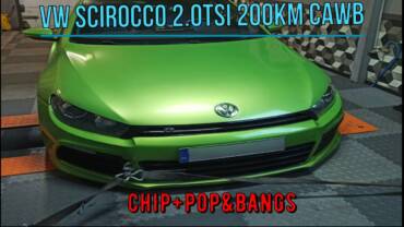 #Chiptuning VW Scirocco 2.0TSI 200KM CAWB chip+pop&bangs // modyfiakcja od kuchni