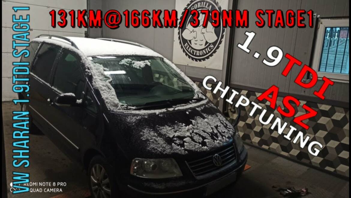 Chiptuning VW Sharan 1.9TDI 131KM@166KM/379Nm stage1 // modyfikacja od kuchni