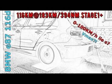 Chiptuning BMW e87 N47 116d stage1 // hamownia testy przyspieszeń vmax