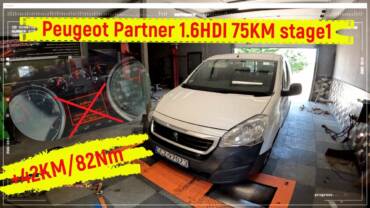 Chiptuning Peugeot Partner 1.6HDI 75KM stage1 // dodatkowo serwis wieczysty adblue